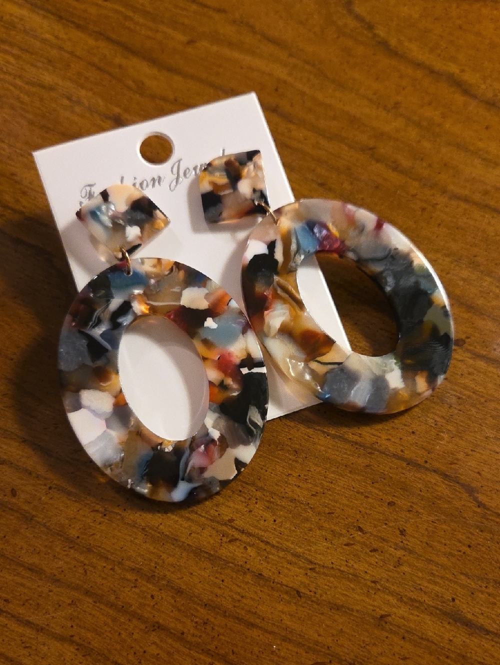 Abstract Hoop Earrings